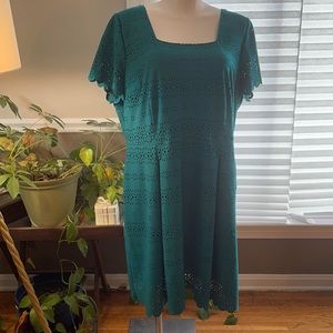 Green A-line dress